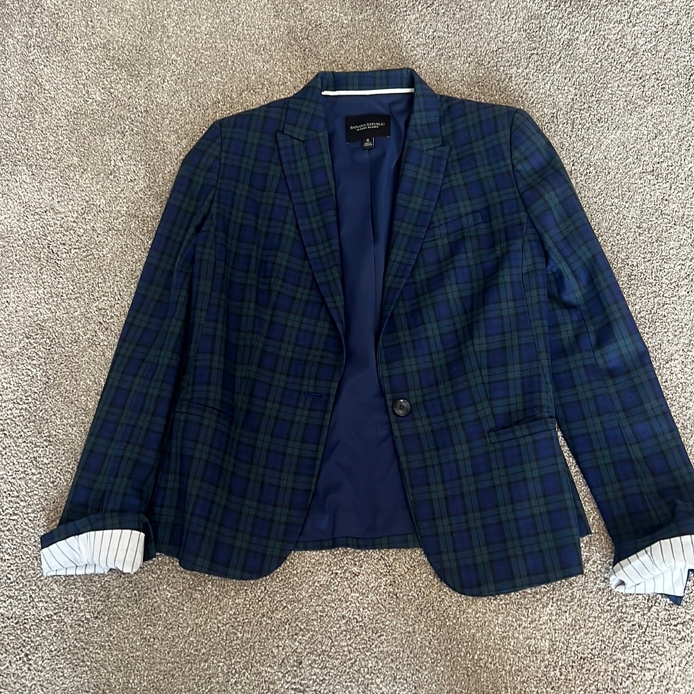 Banana Republic Plaid Blazer